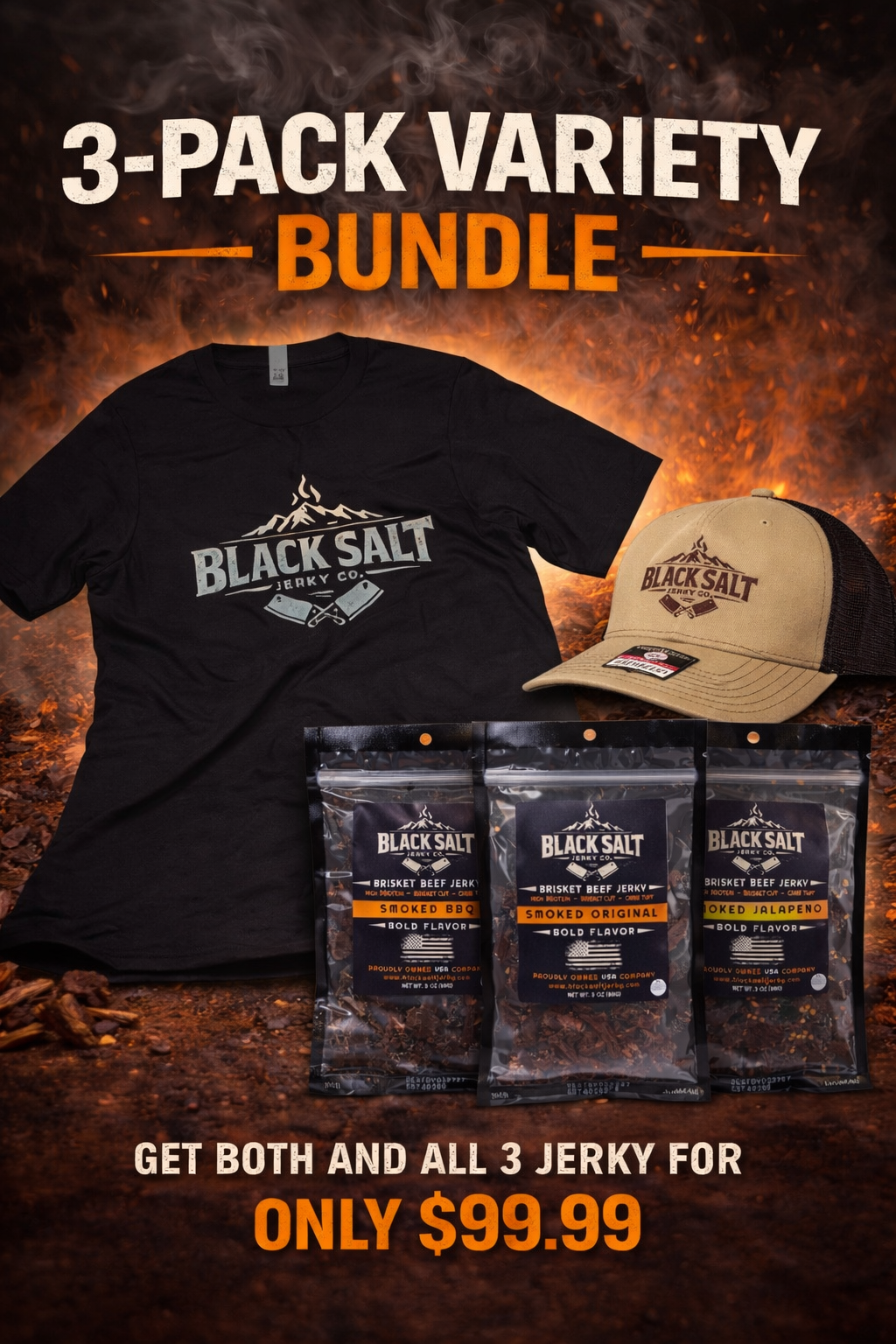 Black Salt Jerky Co. 3 Pack