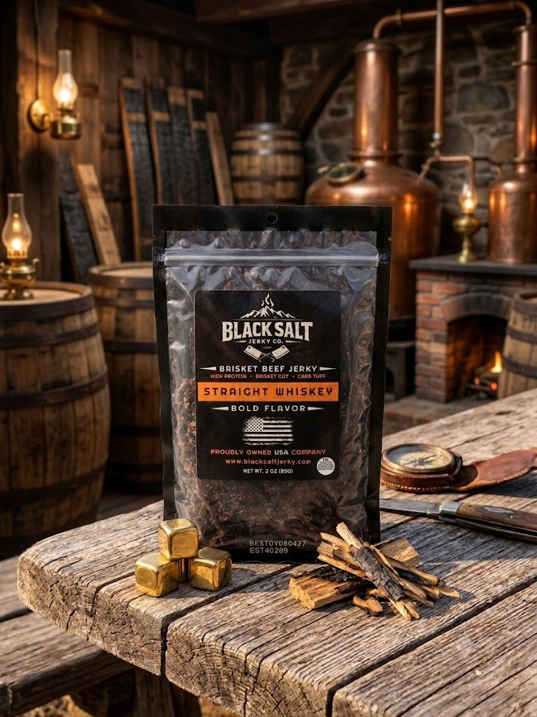 Black Salt Jerky Co. Straight Whiskey 3 oz.