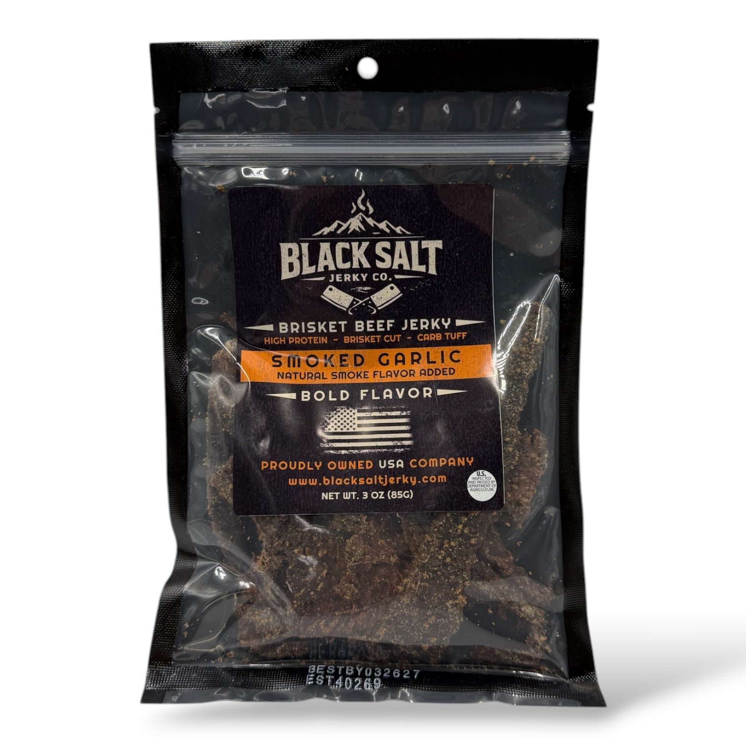 Black Salt Jerky Co. Smoked Garlic 3oz.