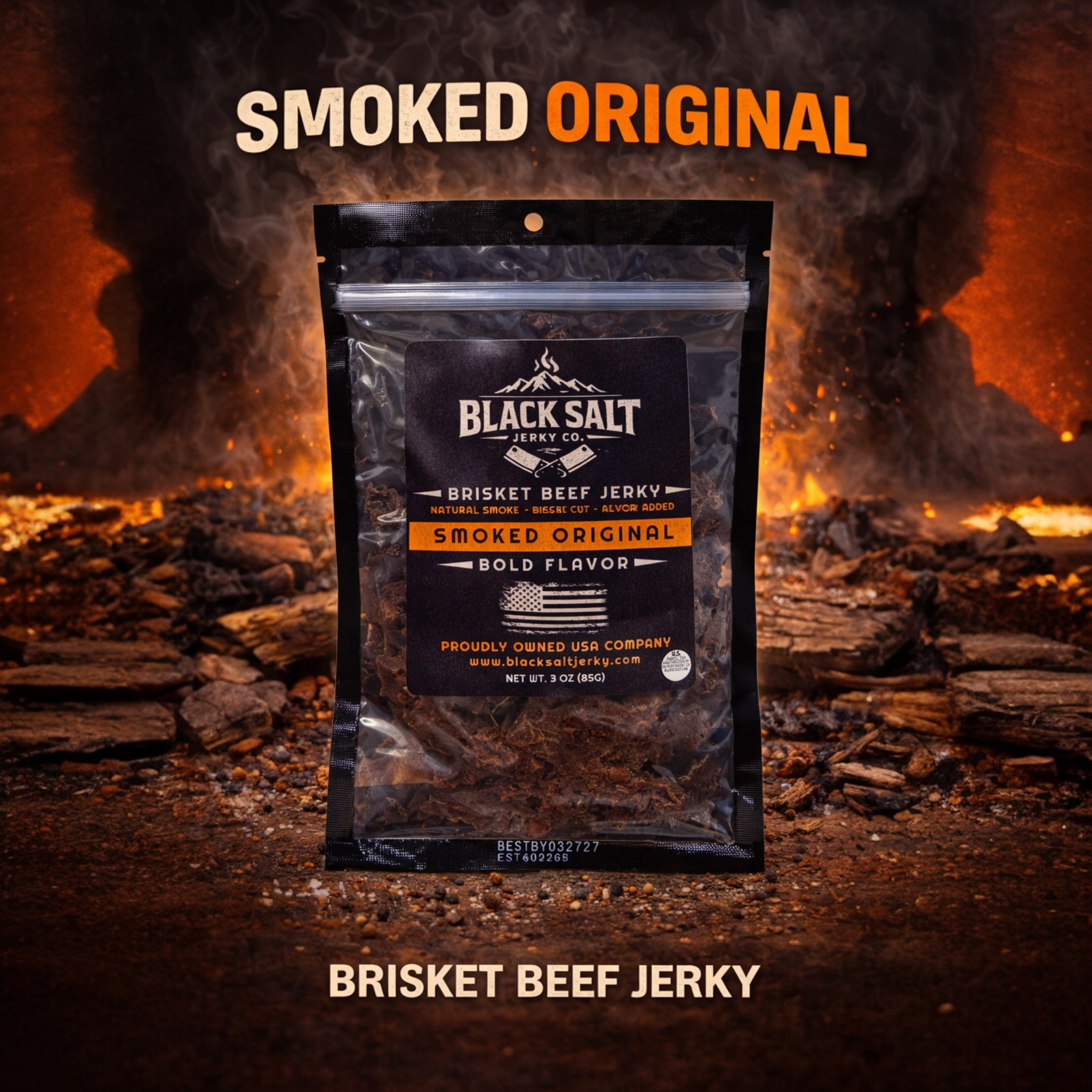 Black Salt Jerky Co. Smoked Original 3oz.